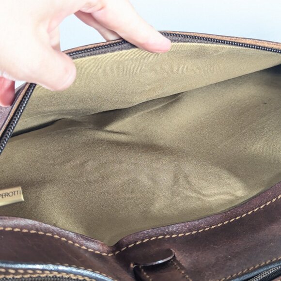 Tony Perotti Italy leather briefcase, genuine leather laptop sleeve, attache bag - Picture 6 of 14